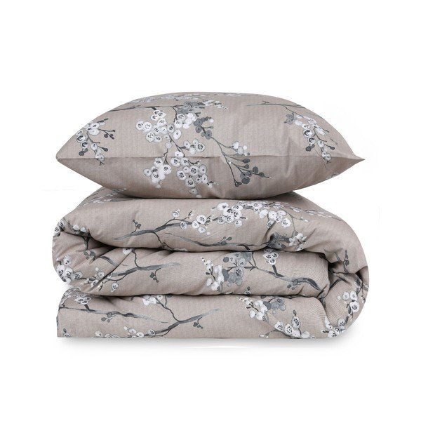 Lenjerie de pat maro din bumbac ranforcé pentru pat dublu/extinsă 240x220 cm Chicory – Mijolnir