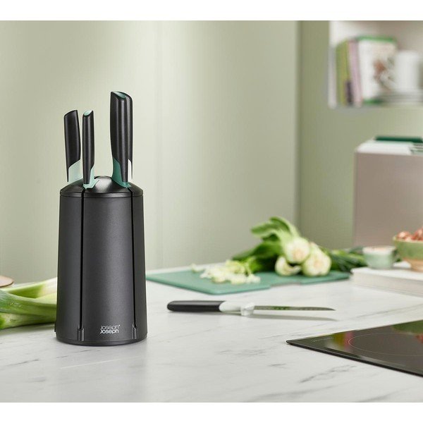 Set de cuțite cu suport rotativ din oțel inoxidabil 5 buc. Elevate – Joseph Joseph-image-1