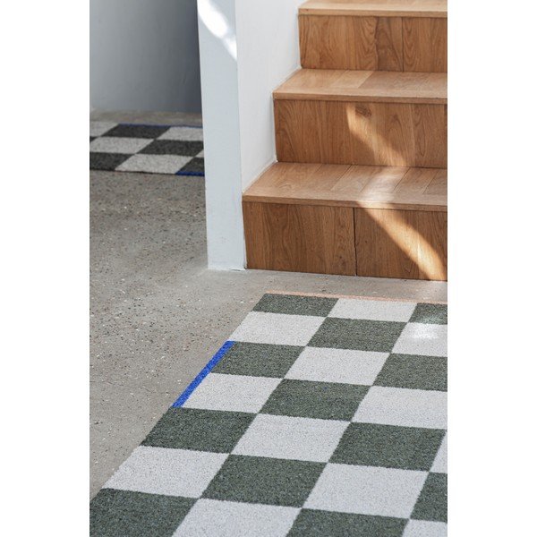 Covor verde închis/crem lavabil 70x150 cm Square – Mette Ditmer Denmark-image-2