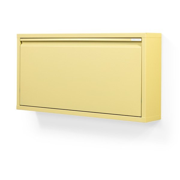 Pantofar galben deschis cu deschidere înclinată/suspendat din oțel 75x37,5x12,5 cm Billy – Spinder Design