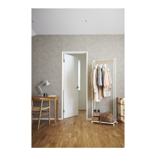 Suport pentru haine alb cu roți din metal Tower – YAMAZAKI-image-3