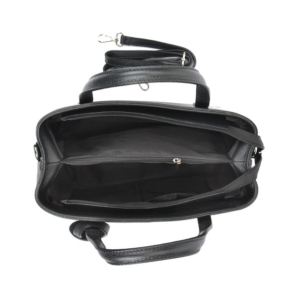 Poșetă din piele Sofia Cardoni Lacy, negru-image-3