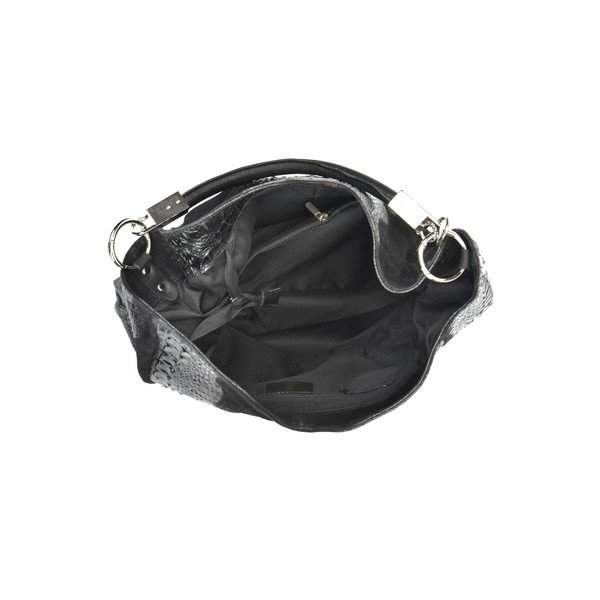Geantă din piele Sofia Cardoni Davide, negru-image-1