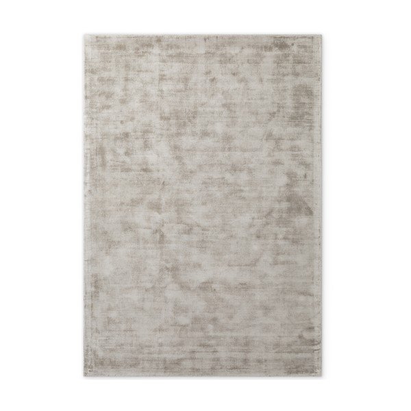Covor gri țesut manual din viscoză 80x150 cm Noemi – Vikosa