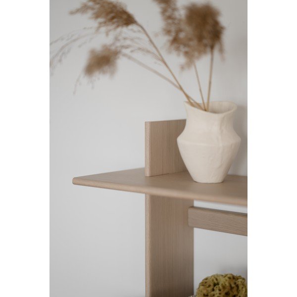 Raft în culoare naturală deschisă etajat cu aspect de lemn de stejar 75 cm Westlock – Rowico-image-2
