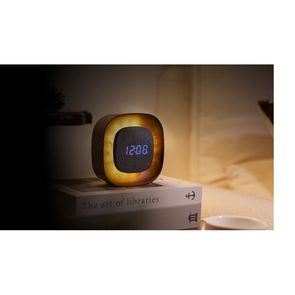 Ceas deșteptător digital Lumos Walnut – Gingko-image-2
