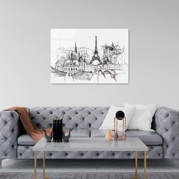 Tablou din sticlă 70x100 cm Paris – Wallity-image-3