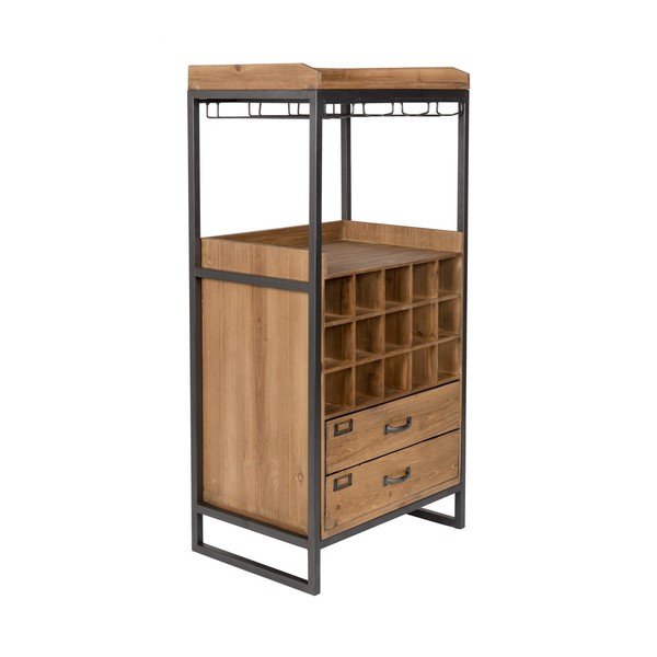 Suport din lemn pentru sticle vin White Label Edgar-image-2