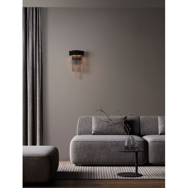 Aplică de perete negru-mat LED cu intensitate reglabilă din oțel Revια – Nova Luce-image-1