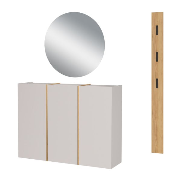 Set pentru hol crem/în culoare naturală 168x200x37 cm Libbiano – Germania