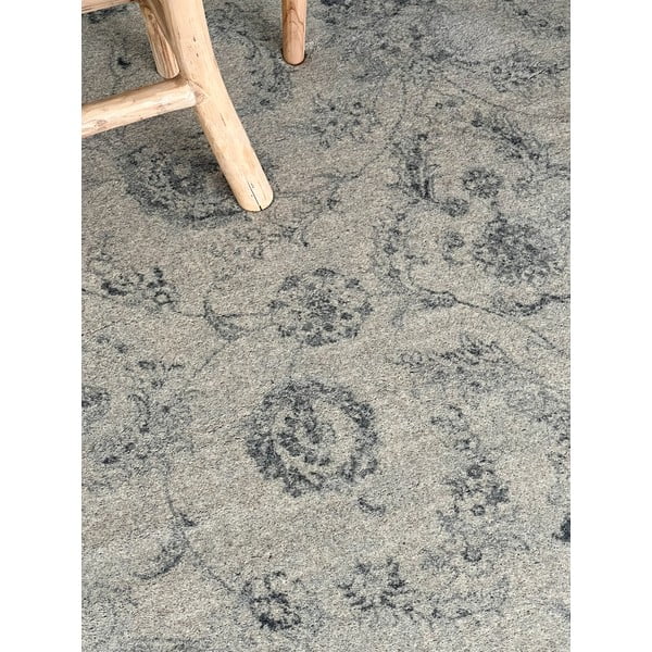 Covor bej din lână 170x240 cm Calisia Vintage Flora – Agnella-image-1