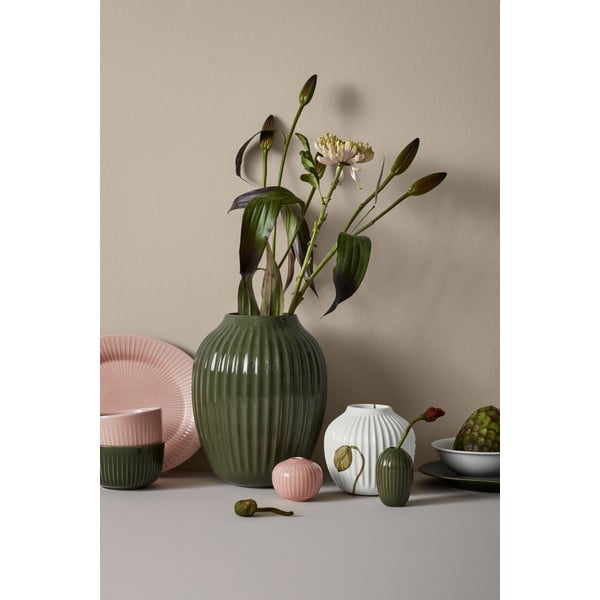 Vază din gresie Kähler Design, înălțime 25,5 cm, verde închis-image-1