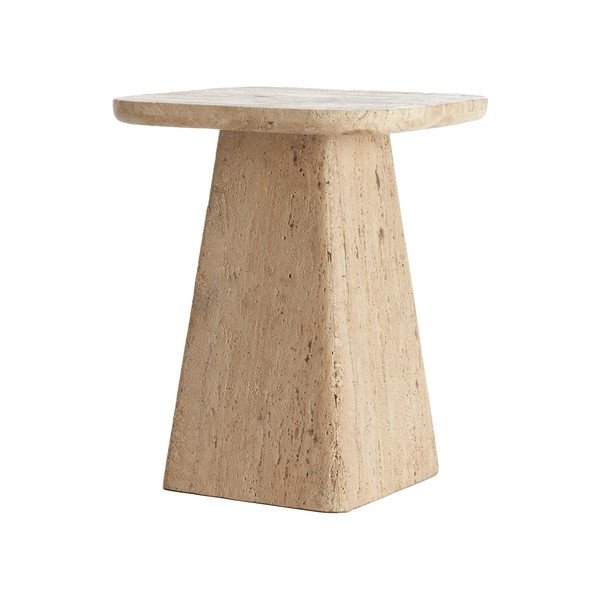 Măsuță auxiliară cu blat din piatră 40x40 cm Kepami – Light & Living-image-2