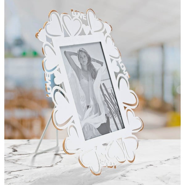 Ramă foto metalică Mauro Ferretti, 25 x 27,7 cm, alb-image-1