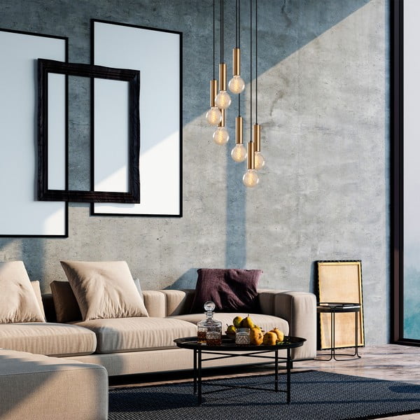 Lustră neagră/aurie ø 40 cm Tempo – Opviq lights-image-1