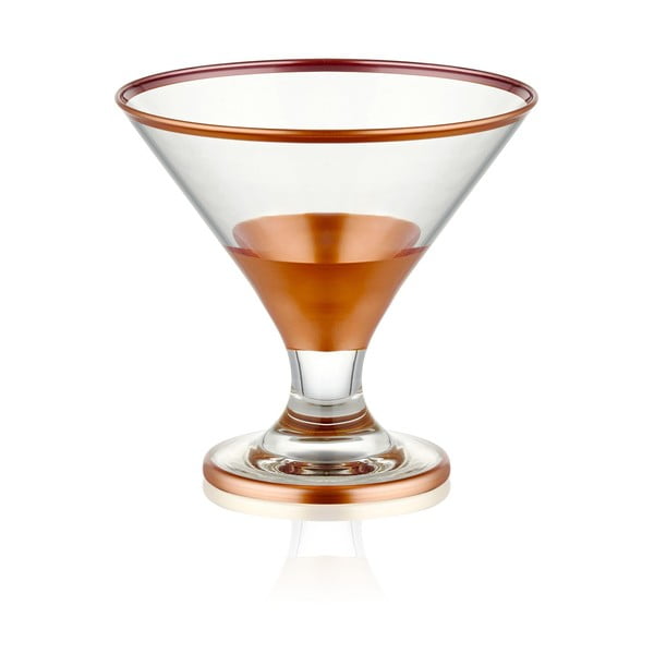 Set 6 pahare pentru cocktail Mia Glam Bronze, 225 ml