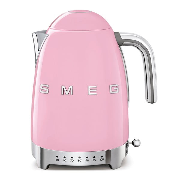 Ceainic electric roz din oțel inoxidabil 1,7 l Retro Style – SMEG