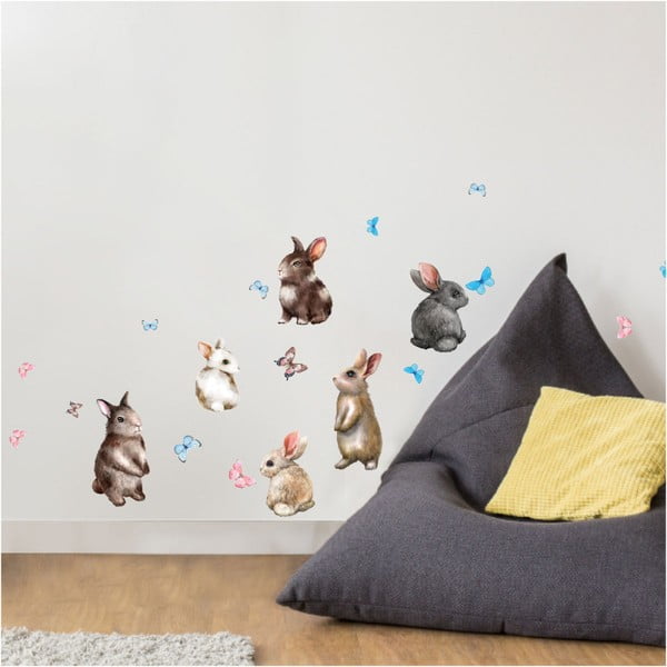 Autocolant de perete Ambiance Baby Rabbits-image-3