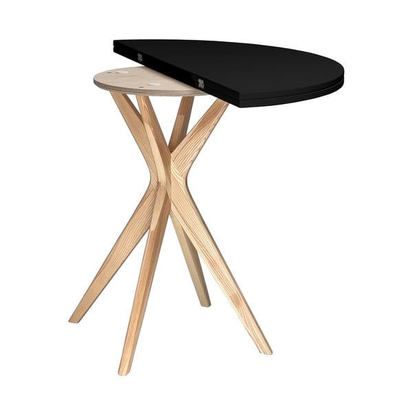 Masă de dining rotundă extensibilă 65x90 cm Jubi – Ragaba-image-3