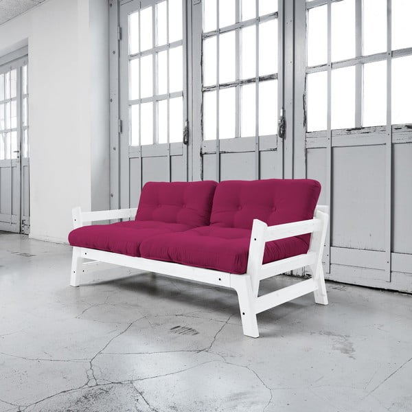 Canapea extensibilă Karup Step White/Pink
