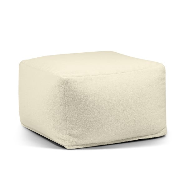Fotoliu bean bag maro cu tapițerie din țesătură bouclé Softbox MooG – SLOWDOWN-image-3