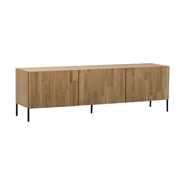 Comodă TV în culoare naturală din lemn de stejar 180x56x46 cm Bono – WOOOD-image-3