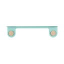 Raft de perete din oțel și detalii din lemn de stejar, cu 2 cârlige Gazzda Hook, lungime 60 cm, verde