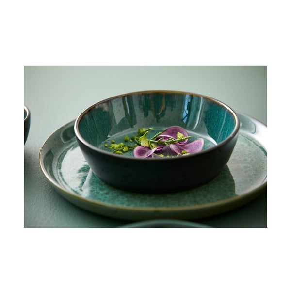 Bol mic verde/negru din gresie Gastro Green/Black – Bitz-image-2