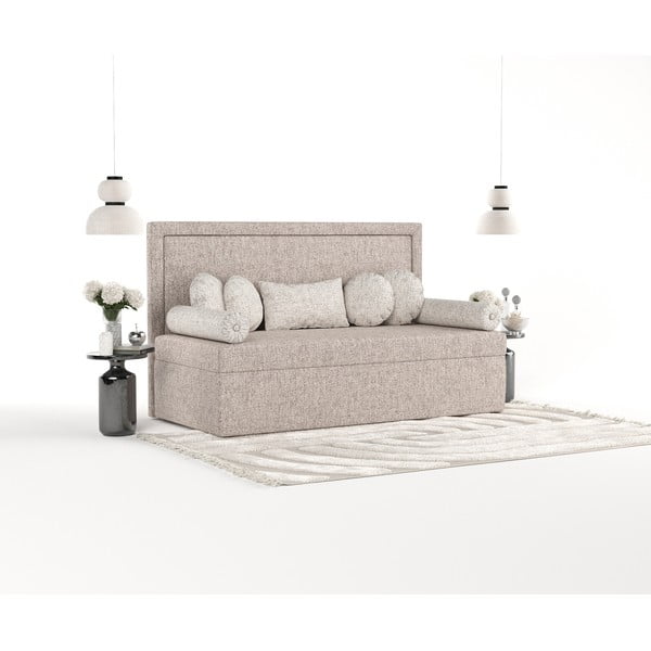 Pat maro deschis tapițat 90x200 cm Scala – Maison de Rêve-image-2