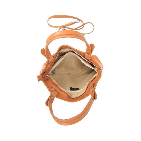 Geantă din piele Luisa Vannini Tote, maro coniac-image-4