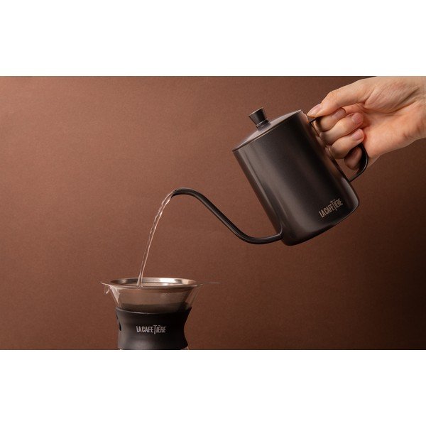 Ibric de cafea din oțel inoxidabil gri 0,6 l La Cafetiere - Kitchen Craft-image-3