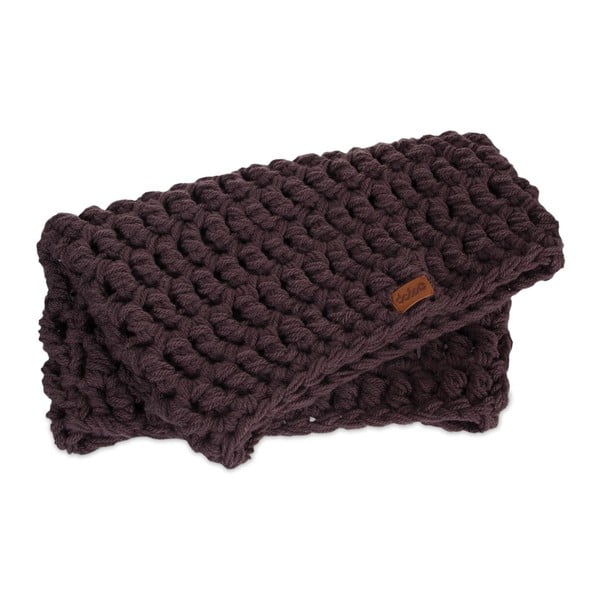 Eșarfă rotundă tricotată manual DOKE Plum-image-1