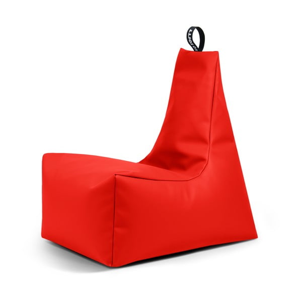 Fotoliu bean bag roșu cu tapițerie din imitație de piele Icy XL – So Soft?