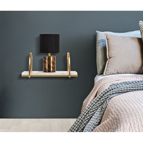 Raft alb/auriu din marmură 40 cm Marble – Mauro Ferretti-image-1