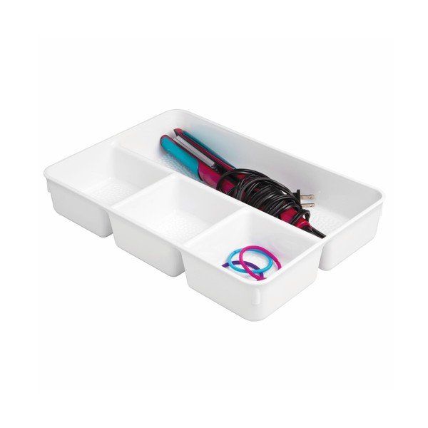 Organizator InterDesign Rain Plus, lungime 34 cm, alb-image-1