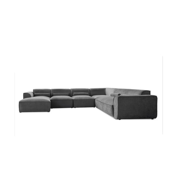 Colțar gri (cu colț pe partea dreaptă/în formă de "U") Flex Felix – Miuform