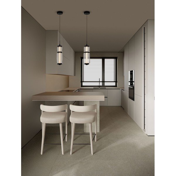 Lustră negru-mat LED din sticlă ø 12 cm Liesa – Nova Luce-image-2