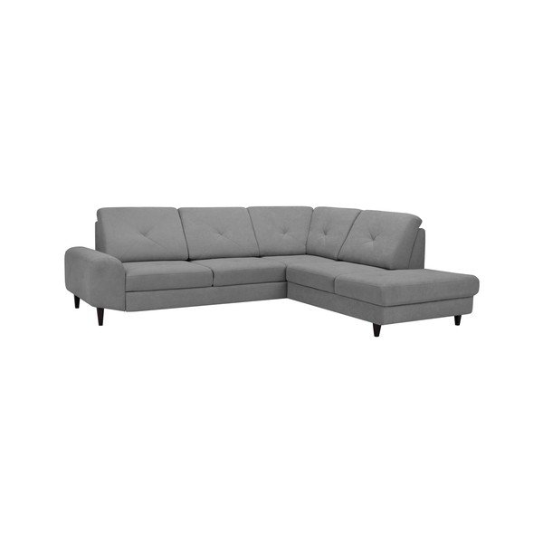 Colțar extensibil cu spațiu de depozitare Windsor & Co Sofas Beta, partea dreaptă, gri deschis-image-1