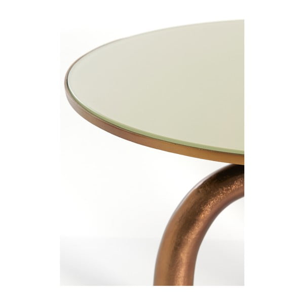 Măsuță de cafea în culoarea bronz/bej rotundă din sticlă ø 76 cm Mello – Light & Living-image-2