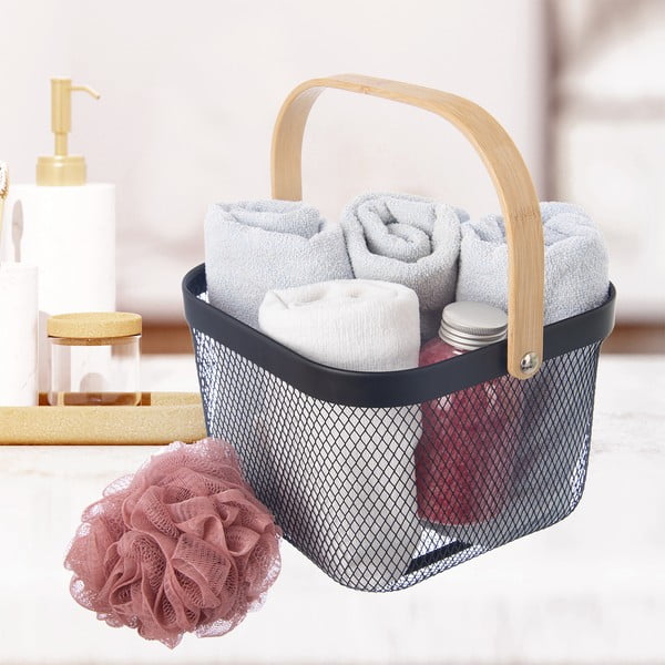 Coș de depozitare din sârmă din metal 24,5x24,5x30 cm Radka – Orion-image-1