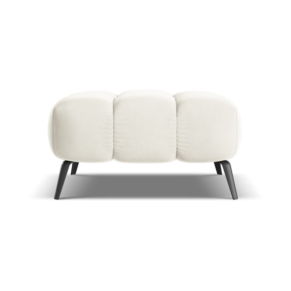 Taburet alb cu tapițerie din catifea Nalu – Makamii