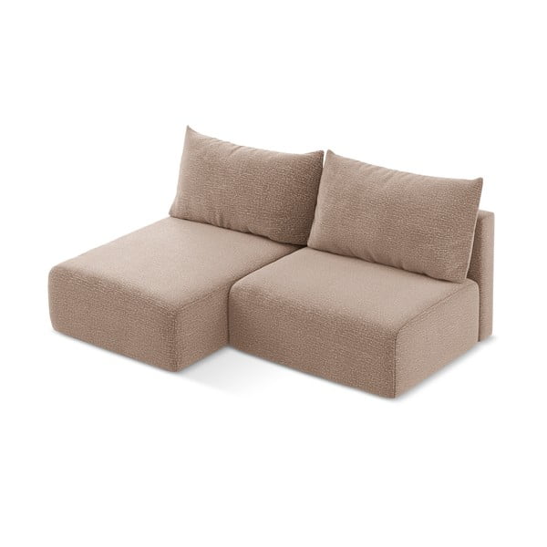 Colțar maro deschis extensibil/cu spațiu de depozitare (cu colț pe partea stângă) Kalena – Makamii-image-4