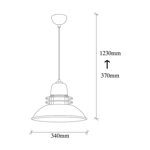 Lustră neagră cu abajur din metal ø 34 cm Tovar – Opviq lights-image-3