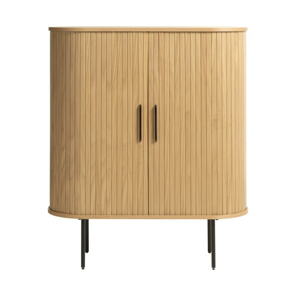Dulap în culoare naturală cu aspect de lemn de stejar 100x118 cm Nola – Unique Furniture