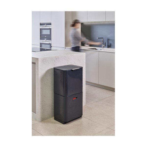 Coș pentru sortarea deșeurilor Joseph Joseph Totem Max, 60 l, gri închis-image-2