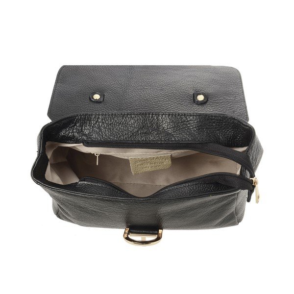 Geantă din piele Tina Panicucci Shool, negru -image-3