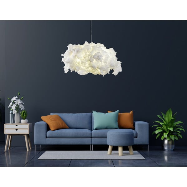 Lustră albă cu abajur textil Serenity – Opviq lights-image-1