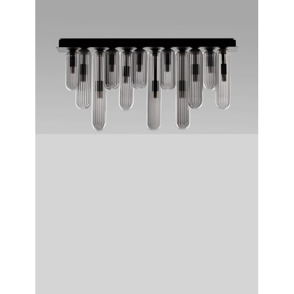 Plafonieră gri din sticlă cu abajur din sticlă 10x72 cm Gustave – Nova Luce-image-2