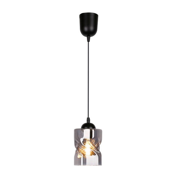 Lustră neagră cu abajur din sticlă ø 10 cm Felis – Candellux Lighting-image-2