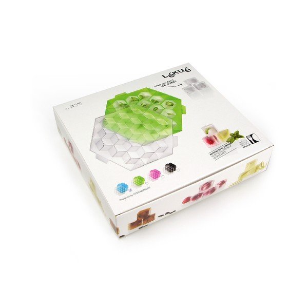 Formă din silicon pentru gheață Lékué Ice Cube, verde-image-4